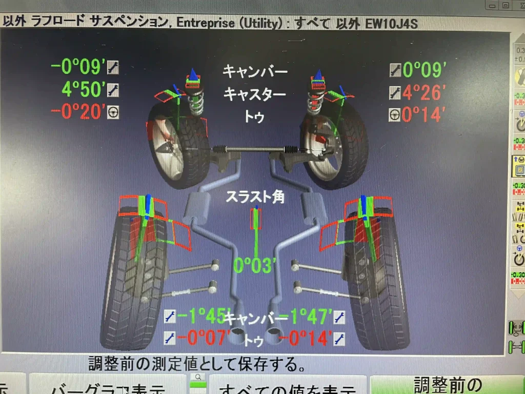 アライメント シトロエン C4 VST